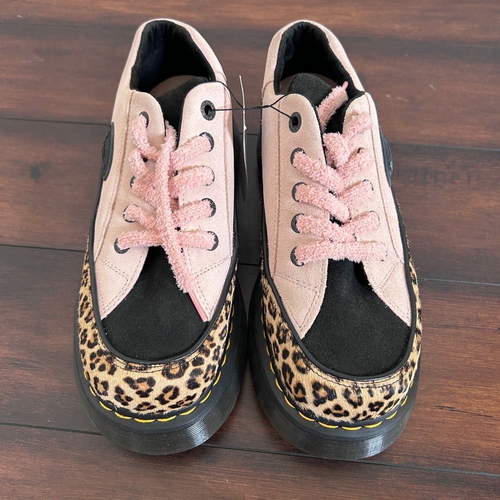 NWOB Dr.‎ Martens BUZZ5-Eye Leopard and Suede Shoes size 9 Chunky Platform Y2K - Picture 5 of 14